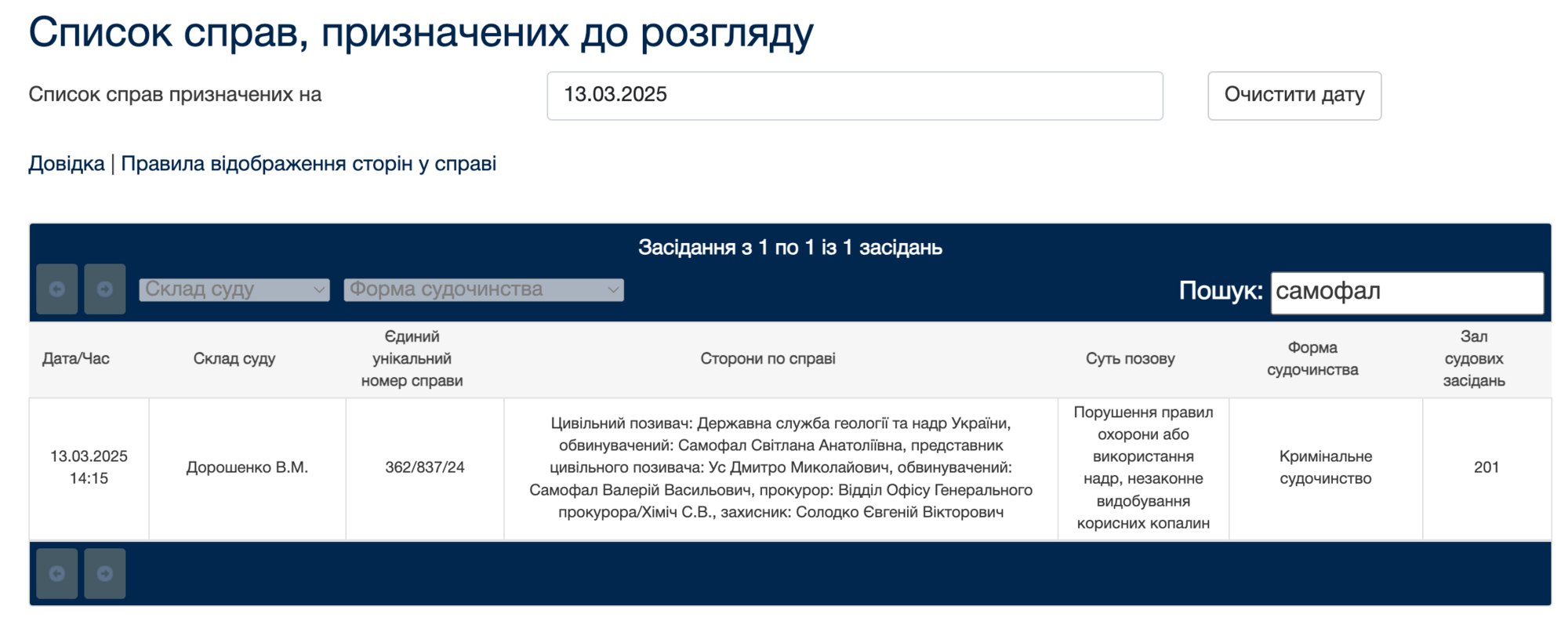 Заседание было назначено на 13 марта