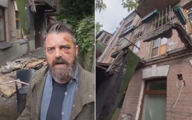 В Киеве на американца упал балкон: иностранец приехал фиксировать войну