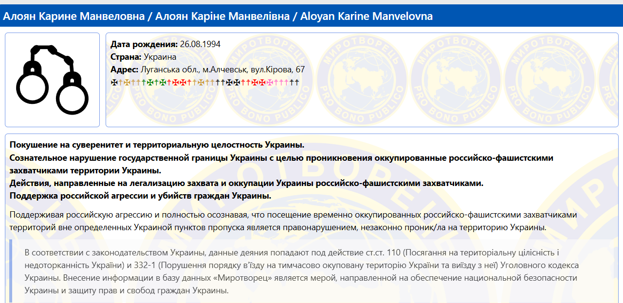 Алоян Карине Манвеловна