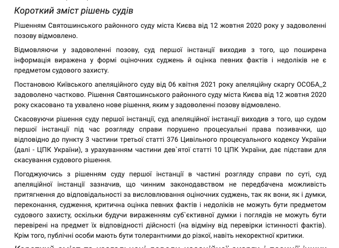 Постанова суду Пташник проти Чесно