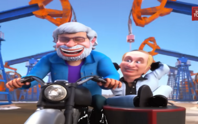Путин и Моди верхом на мотоцикле целуются и поют, – индийский Youtube
