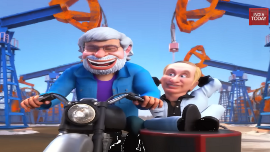 Путин и Моди верхом на мотоцикле целуются и поют, – индийский Youtube