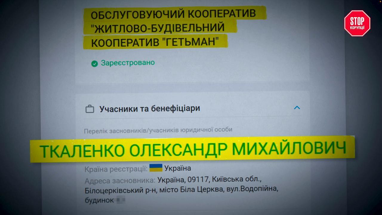 Бенефициаром структуры является Александр Ткаленко
