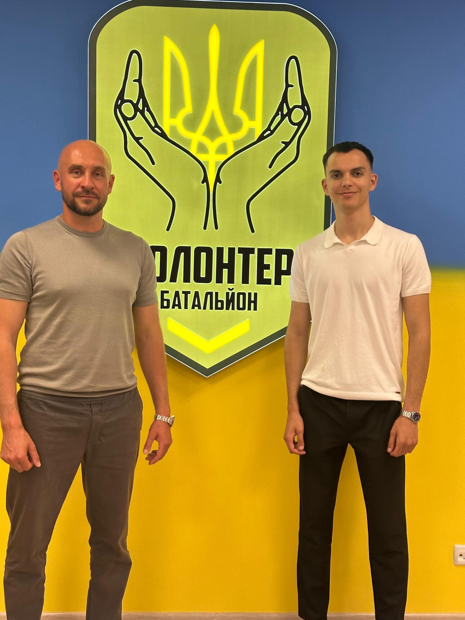 Співзасновник БФ ''Батальйон Волонтер'' Роман Бочкала та заступник генерального директора охоронної компанії ''ТИГР'' Іван Данко