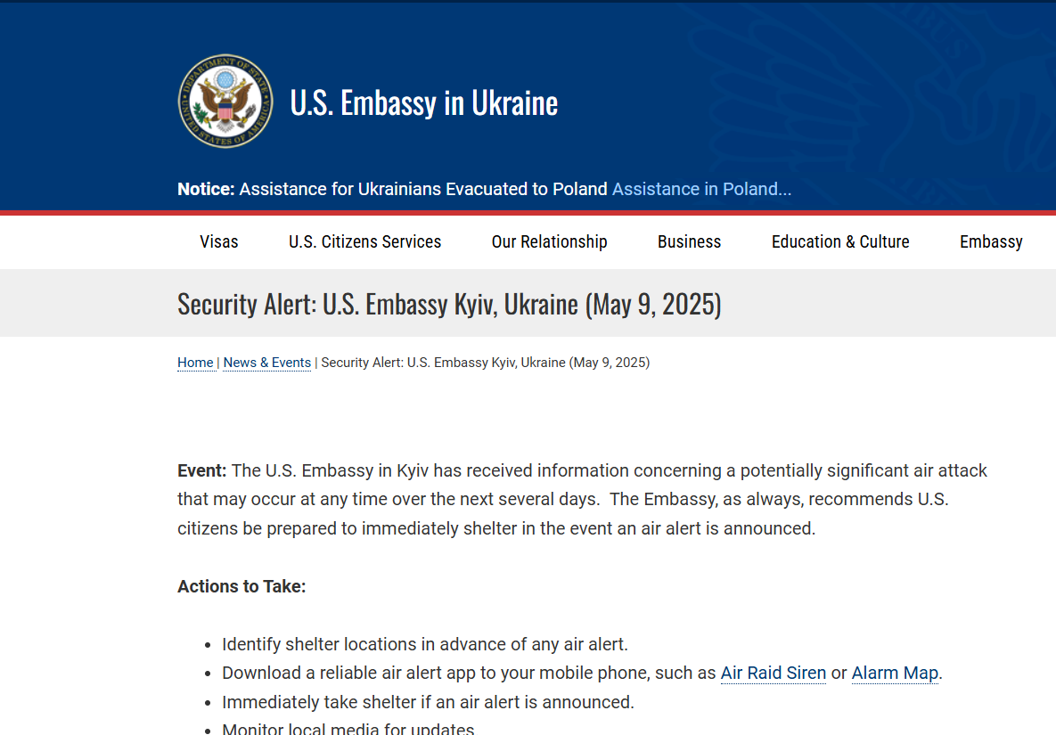 Посольство США предупредило о возможной масштабной атаке России на Украину в ближайшие дни.