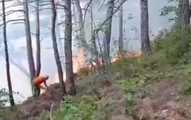 Біля ”палацу путіна” чотири дні гасили пожежу, що зайнялася після падіння дрона
