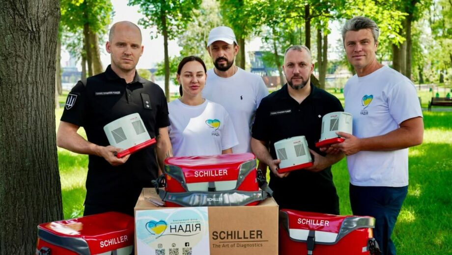 10 аппаратов Easy Pulse Schiller для фронта: БФ »Надежда» и Schiller AG усиливают медицинские подразделения