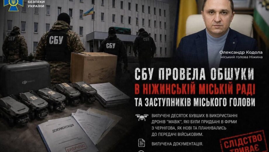 Закупка дронов за 1 млн грн: в Нежине продолжается расследование