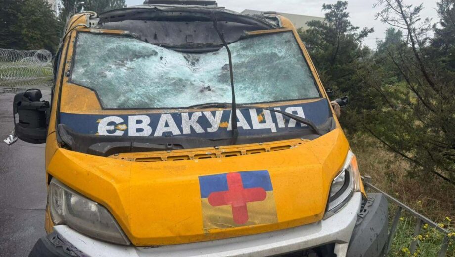 В Дружковке российский дрон уничтожил эвакуационный автомобиль итальянской организации