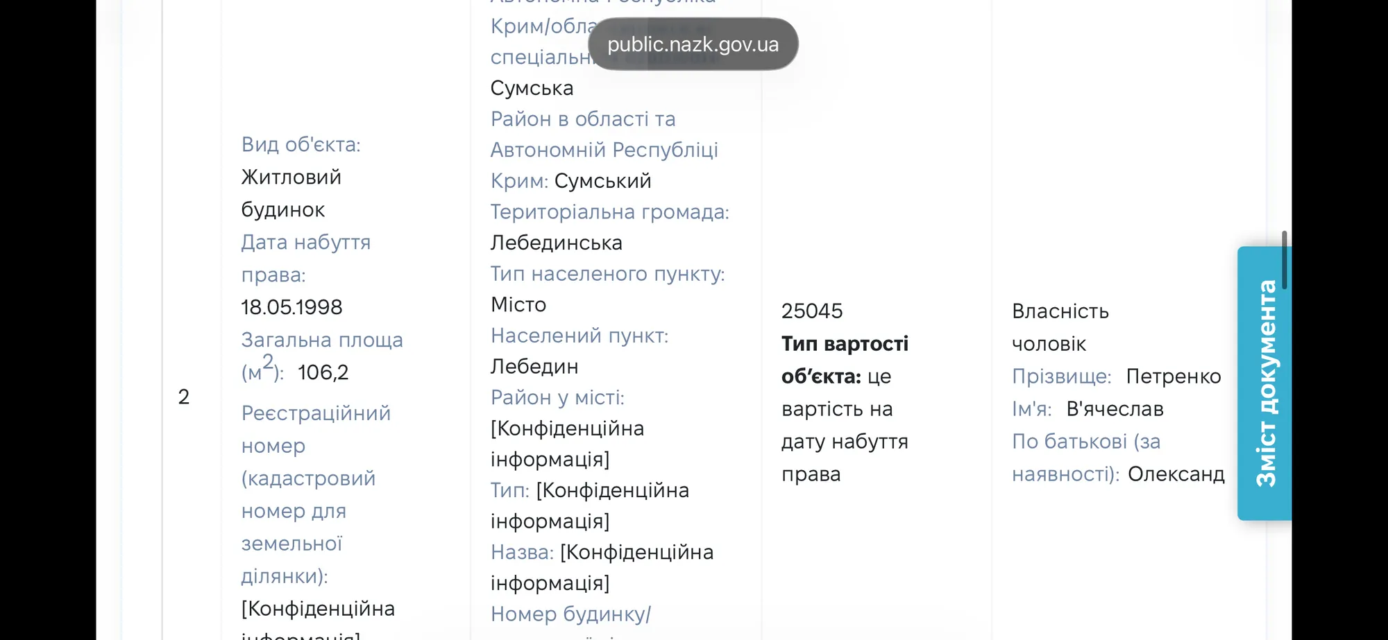 Декларация Ольги Петренко