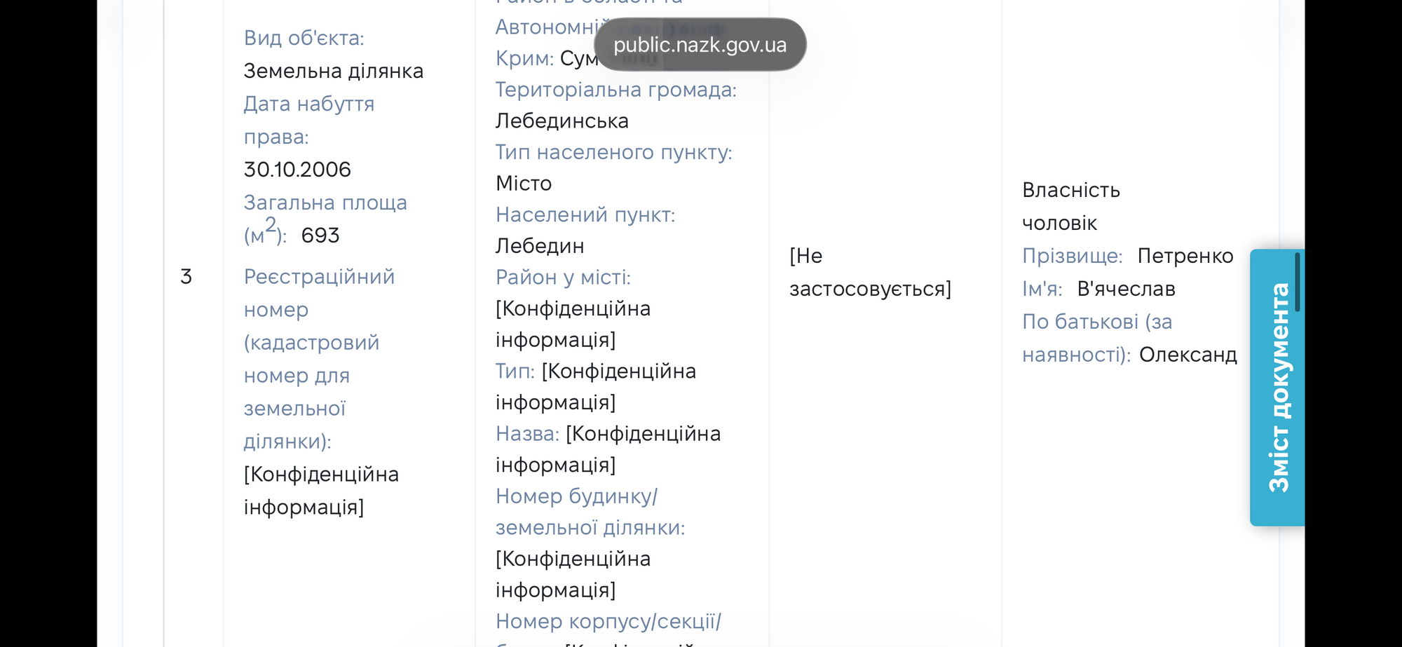 Декларация Ольги Петренко