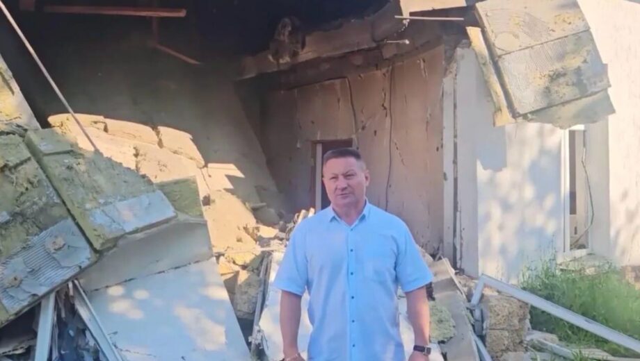 У Лазурному зруйновано будівлю окупаційної влади – заявив колаборант
