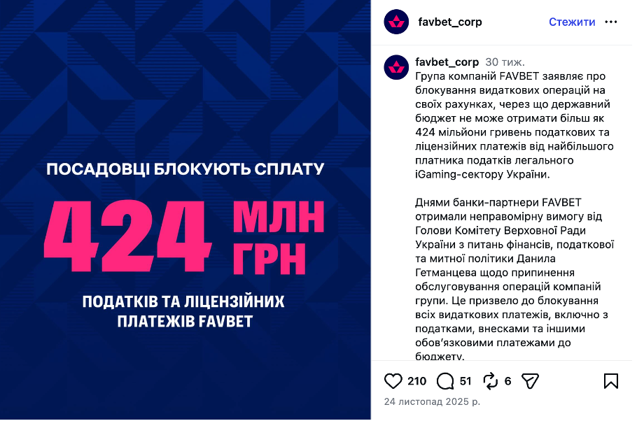 Допис на сторінці favet_corp