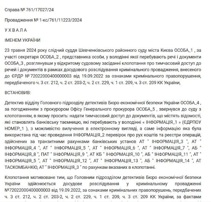 Кримінальне провадження, яке розслідує Бюро економічної безпеки України