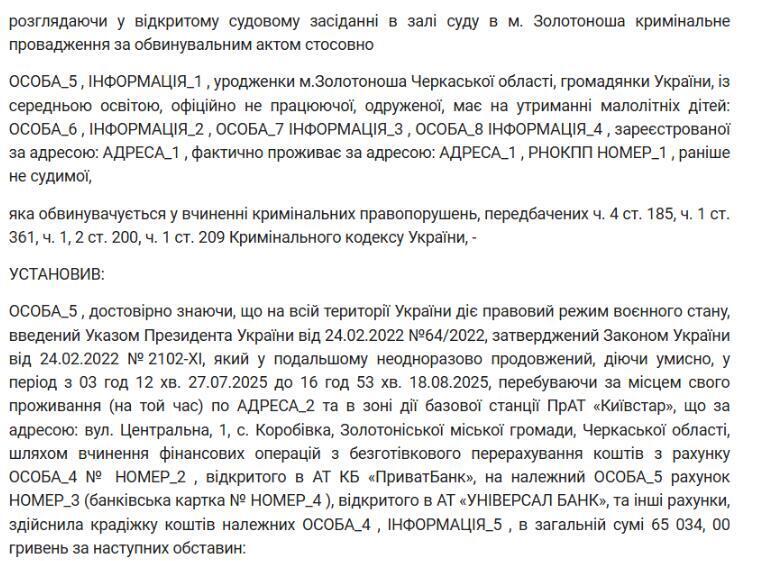 Уголовное производство о незаконном завладении средствами через систему ''Приват24''