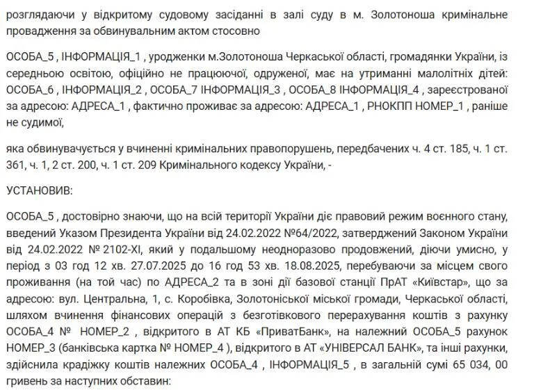 Кримінальне провадження про незаконне заволодіння коштами через систему ''Приват24''