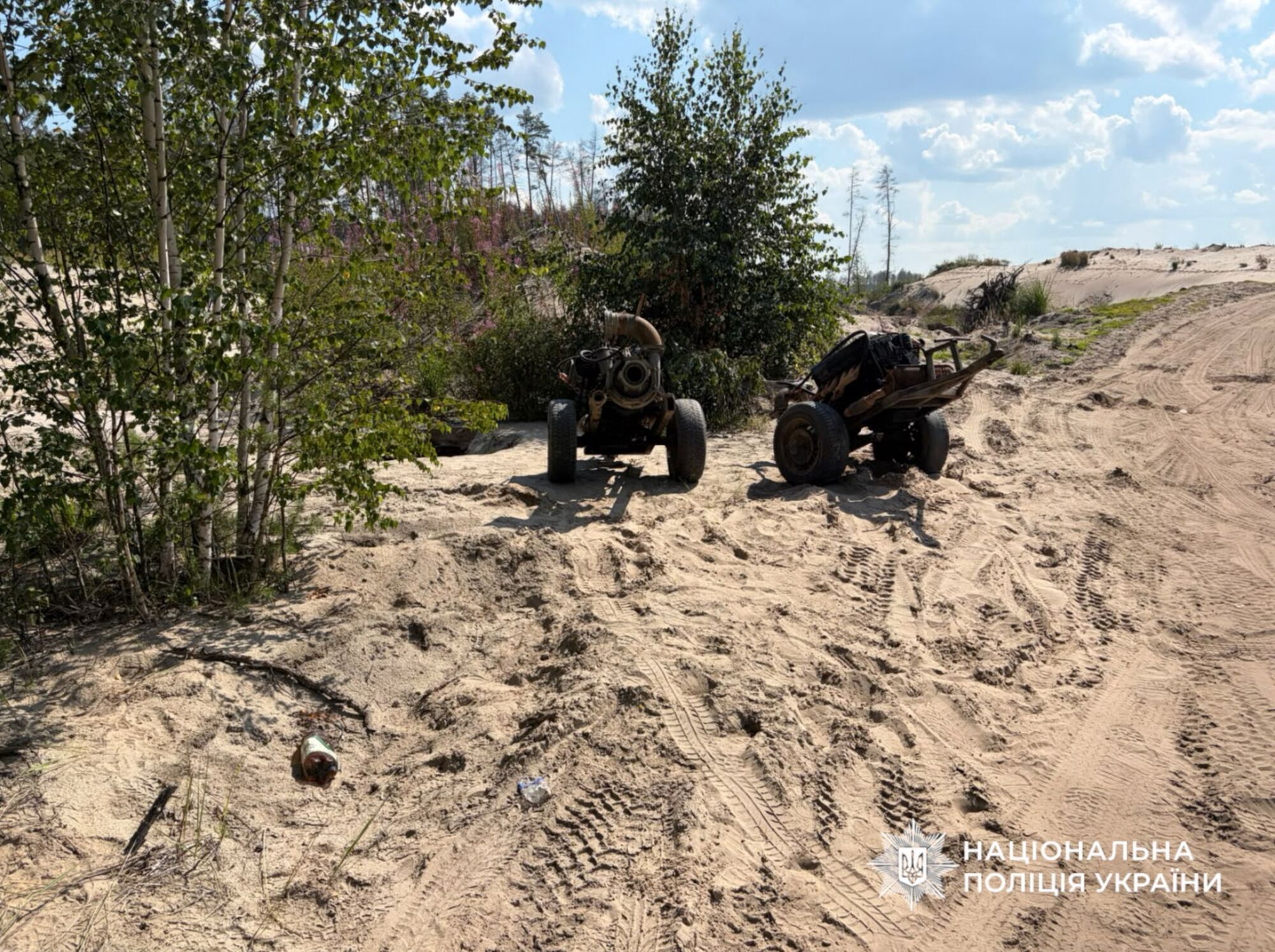 В Ровенской области Нацполиция обнаружила новые места незаконной добычи янтаря