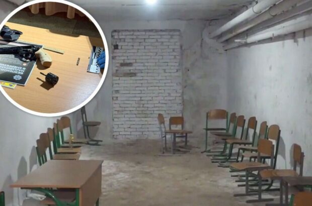 В киевском укрытии школы мужчина открыл стрельбу во время конфликта