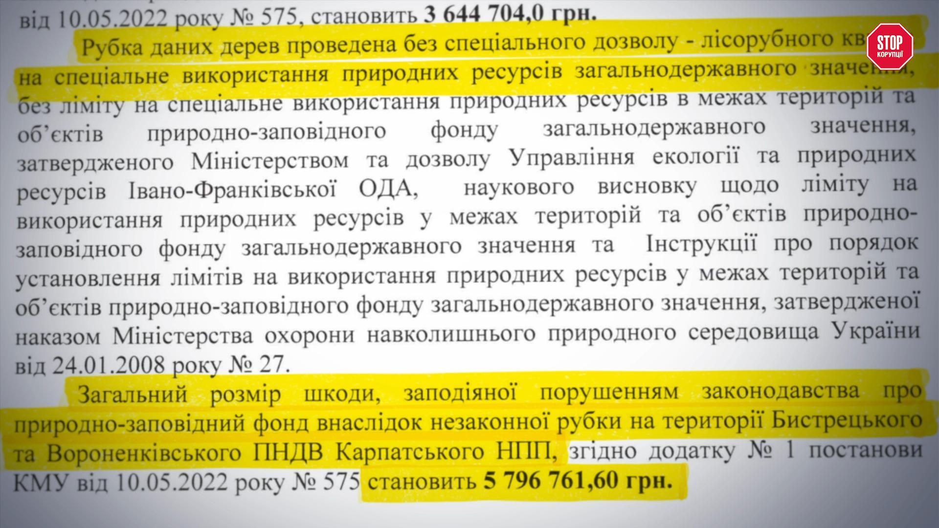 Карпатский нацпарк: черные лесорубы нанесли ущерб почти на 5,8 миллиона гривен