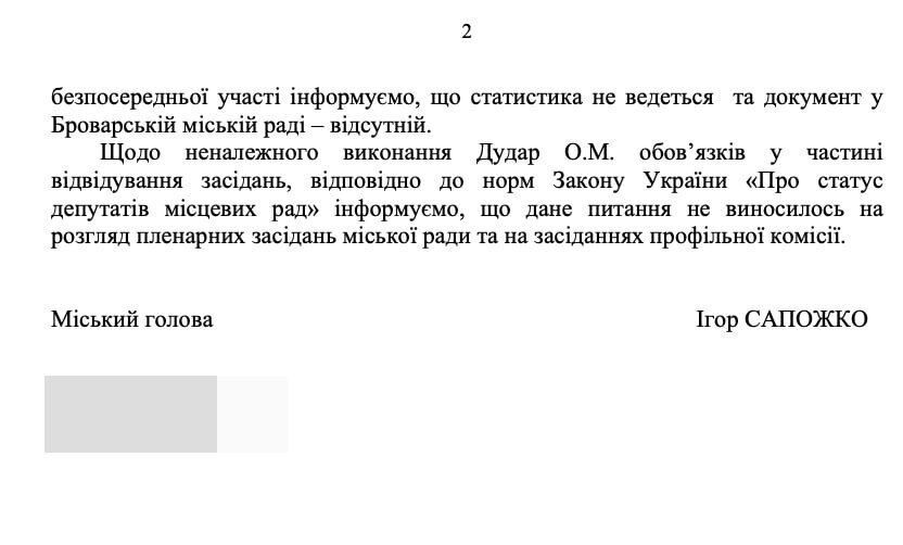 Регулярно ''прогуливала'' работу: депутат Дударь пропустила почти 39% заседаний горсовета