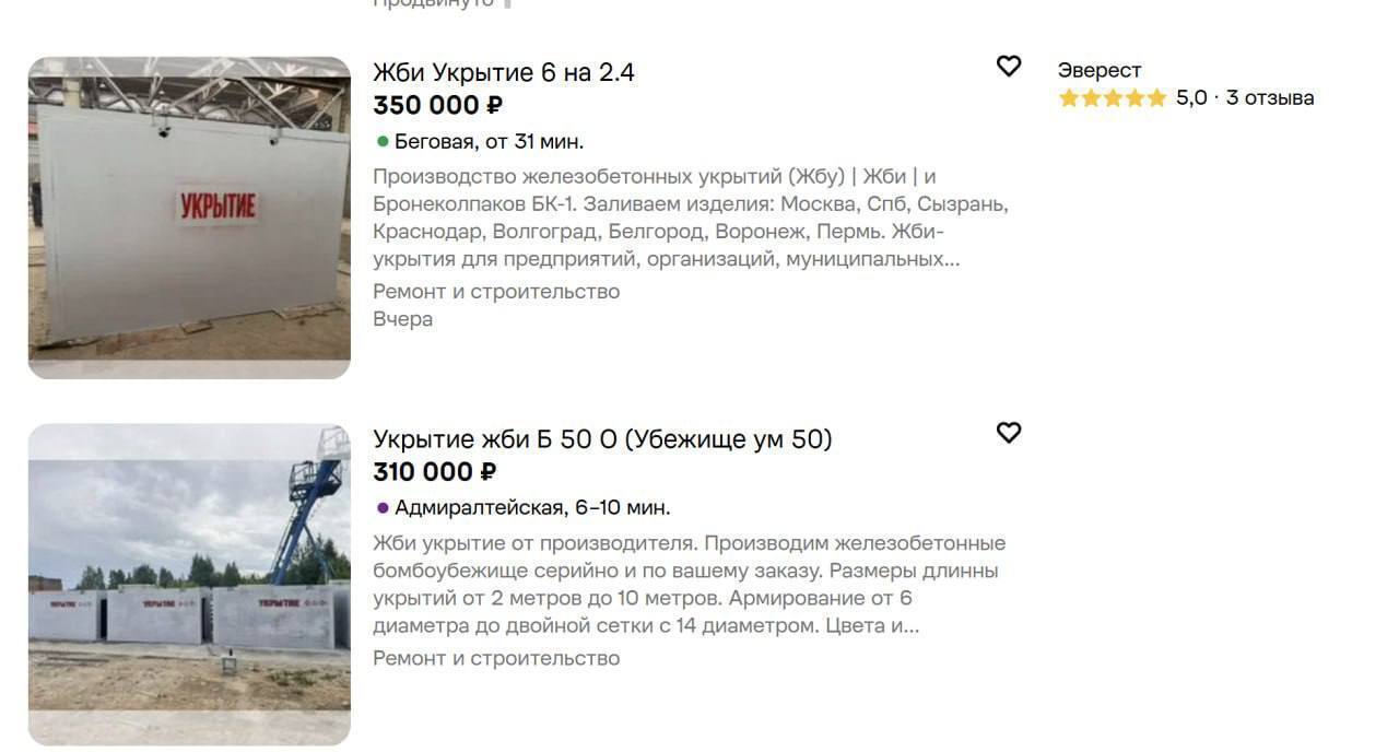 У росії новий тренд серед нерухомості: у продажу зʼявились готові бомбосховища