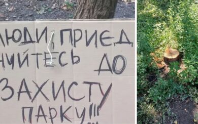 На Теремках разразился конфликт из-за вырубки парка: активисты заявляют о силовом противостоянии