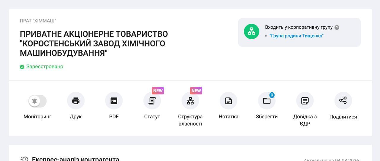 Замість націоналізації — кадрова рокіровка? Підсанкційний ''Юнігран'' очолив представник бізнес-родини Тищенків