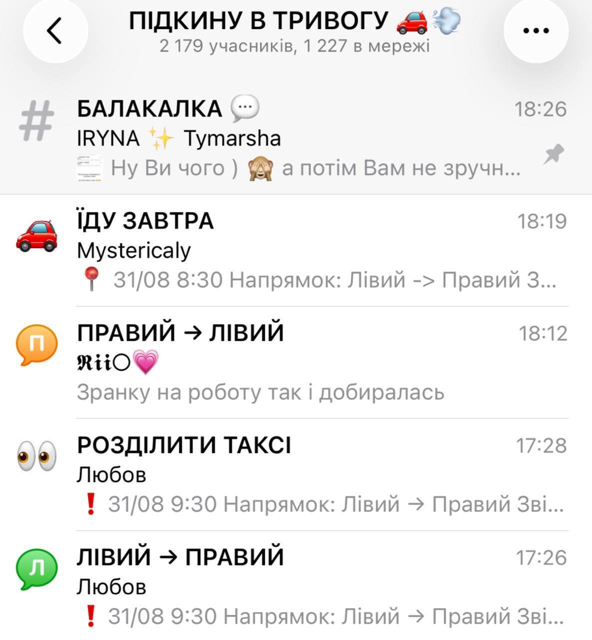Метро стоїть, транспорт зупиняється: у Києві створили Telegram-групу для спільних поїздок під час повітряних атак