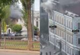 В Киеве после вражеского удара горит здание НАН Украины: люди не могут выбраться