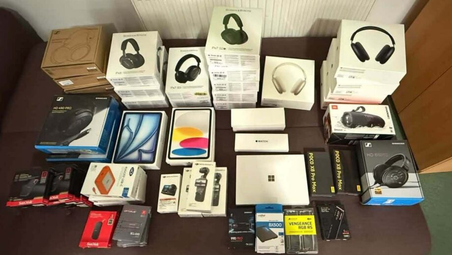 Apple, DJI, JBL та POCO на 1,2 млн грн: на кордоні з Польщею виявили 65 одиниць незадекларованої техніки