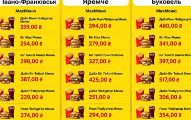 Цены как на курорте: сколько стоит БигМак Меню в новом McDonald’s в Буковеле