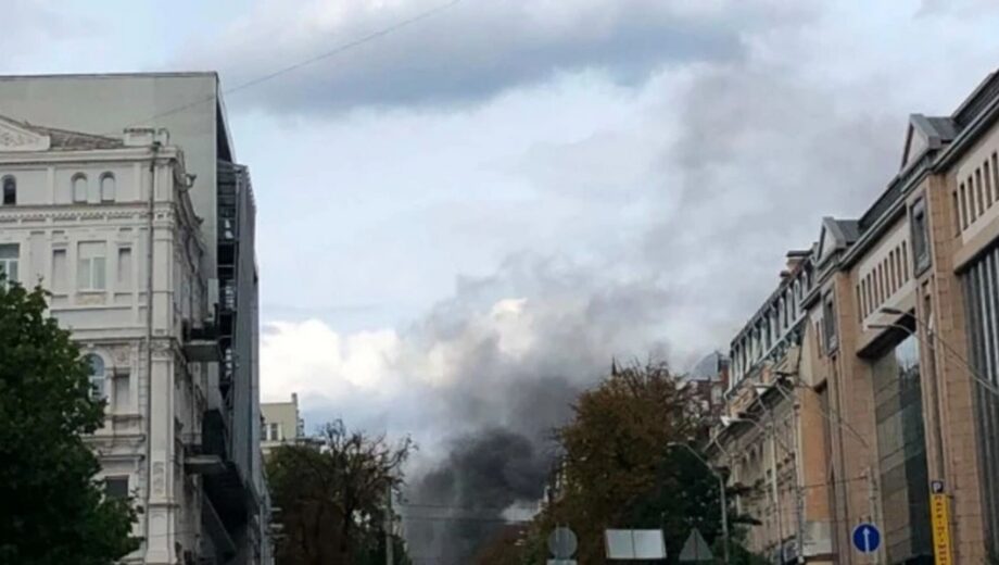 Атака БпЛА на центр Киева: повреждено здание СБУ и разрушен »Завертайло»