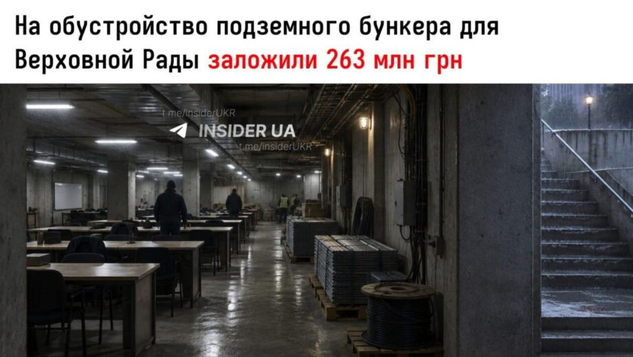 263 млн грн на ”підземну Раду”: скільки можуть витратити на укриття для депутатів