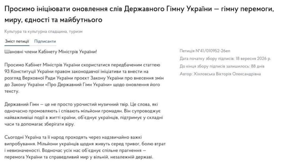 В Украине предлагают переписать слова Государственного гимна: что хотят изменить