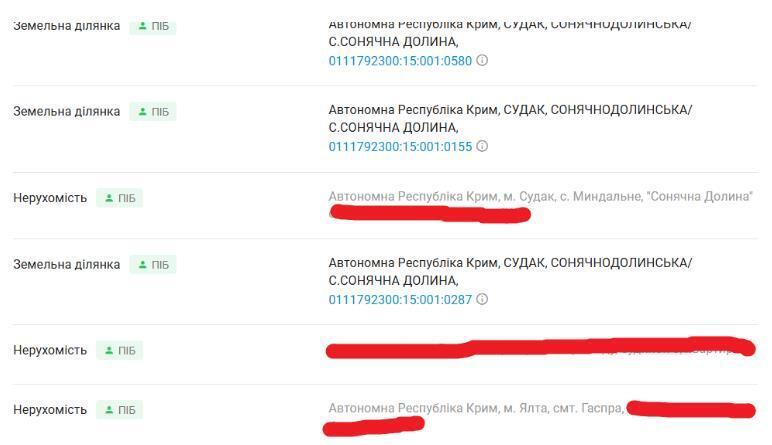 Нерухомість Ганни Свириденко
