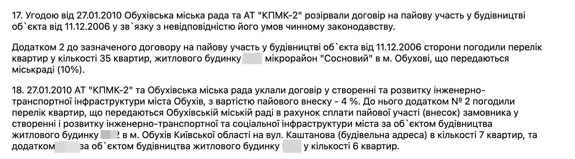 ''Золоті метри'' Обухова: хто і на якій підставі вимагає з громади 97 млн за квартири, отримані 16 років тому?