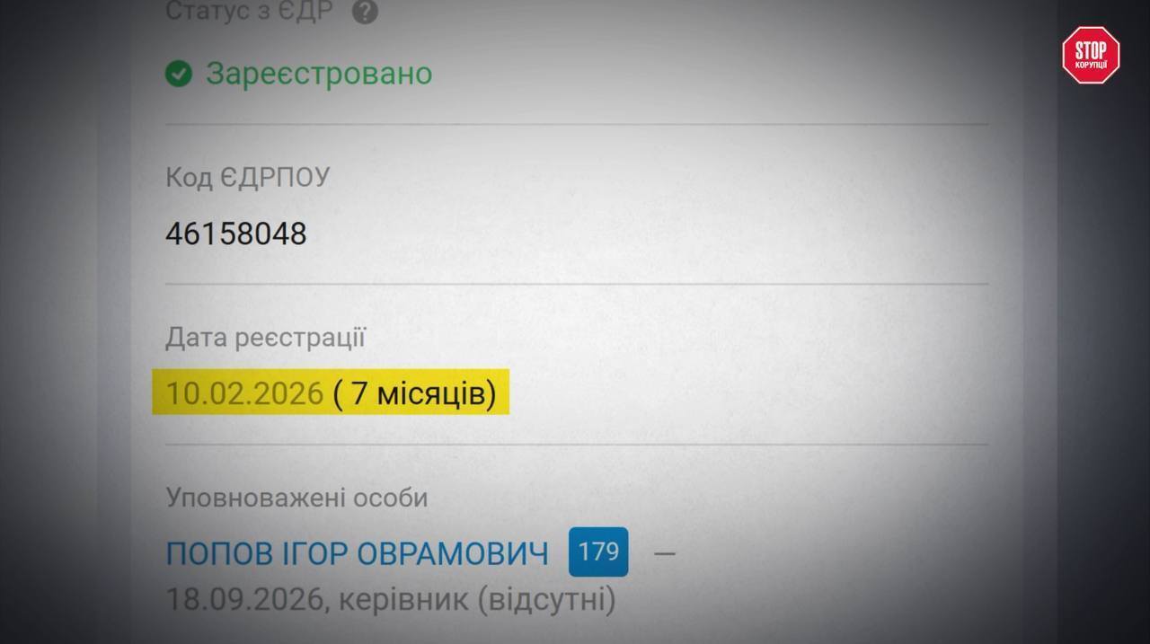 ''Вертекс Проект'' зареєстрована 10 лютого 2026 року, і вже її перший тендер — на 35 млн грн