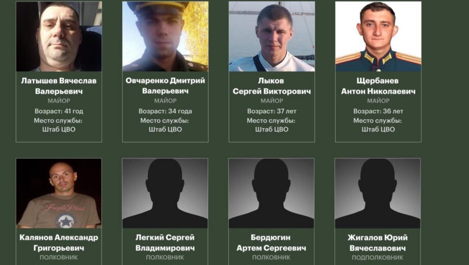 »Медиазона» установила имена 20 российских офицеров, погибших при ударе по Донецку