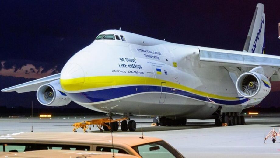 Украинский Ан-124 »Руслан» загорелся во время посадки в Японии