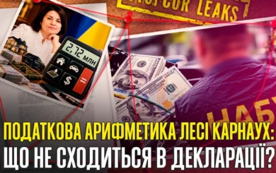 ”Карфаген” і податкова арифметика Лесі Карнаух: обшуки, сімейні мільйони та майно поза межами декларації?